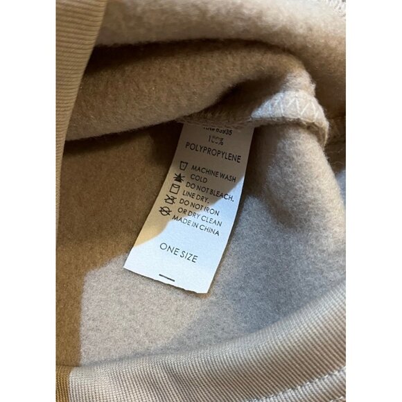 Cold Weather Fleece Open Face Mask Cap Hat Ski Mask Green Beige Lot of 2 New - Picture 4 of 5